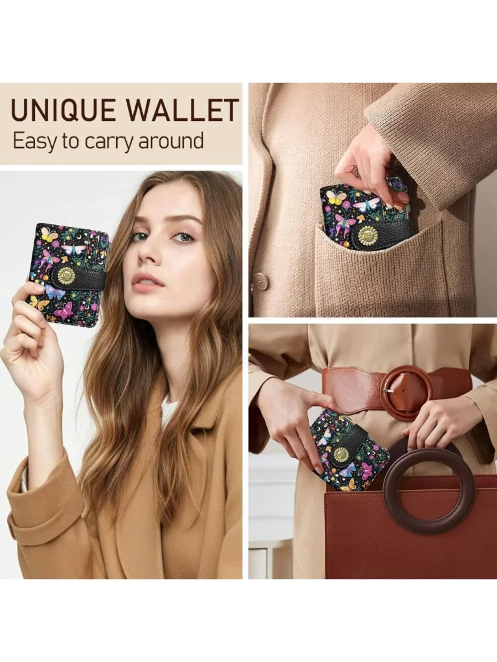 Chic Small RFID Women's Bifold Wallet with Zipper Coin Pocket - Stylish & Secure